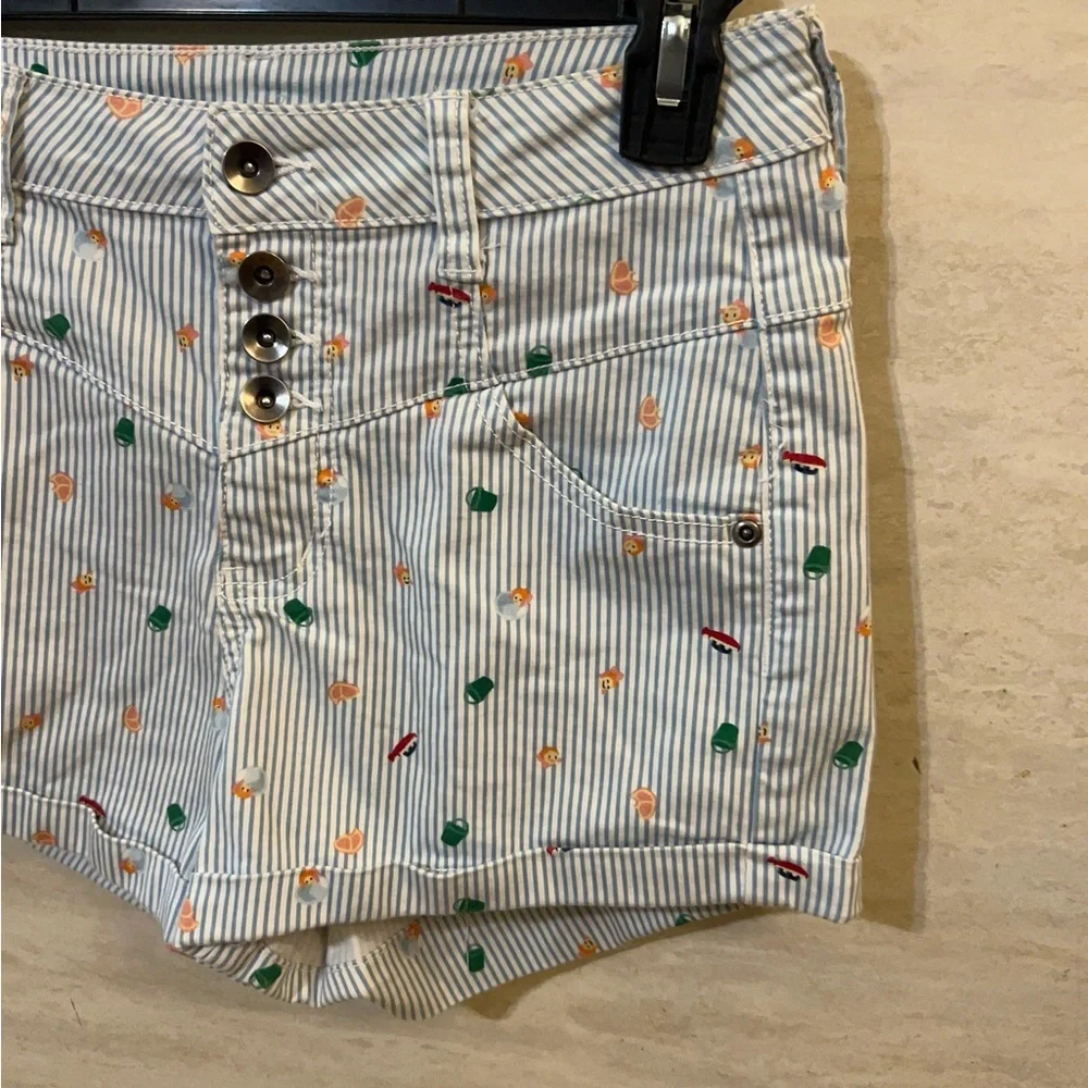Studio Ghibli Ponyo Striped High-Waist Shorts